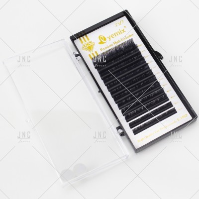 Estojo transparente com pestanas postiço negras prémio