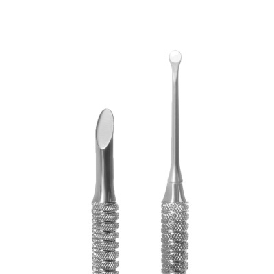 Duas ferramentas metálicas manuais com cabo texturizado e pontas diferentes