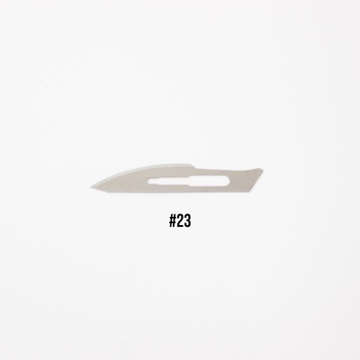 100 Lâminas #23 para Faca Cirúrgica | LFC23