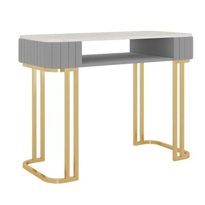 Mesa Manicure Veludo Cinza | Ref.863276 Cinza