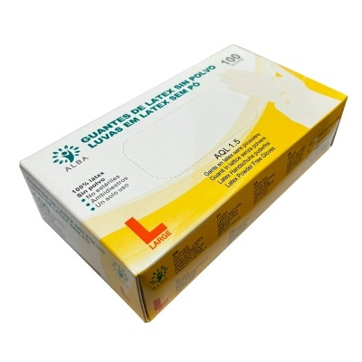 Luvas Descartáveis em Nitrilo Sem Pó - L | Ref.003062