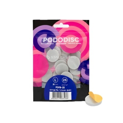 Limas-Esponjas Descartáveis Para Pedicura Disco PODODISC STALEKS PRO L (25 Peças) | Ref.063536
