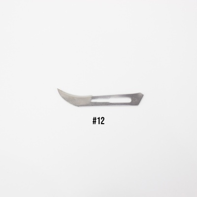 100 Lâminas #12 para Faca Cirúrgica | LFC12