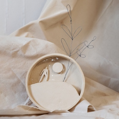 "Ao Topo" Jarra/painel cerâmico