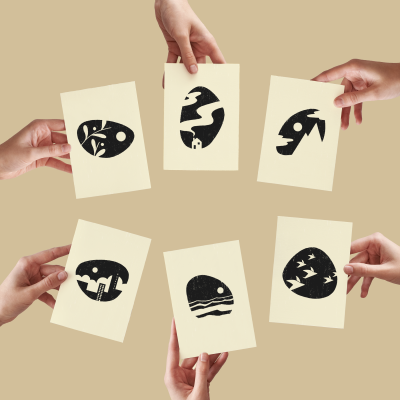 "Pebbling" Set de Postais