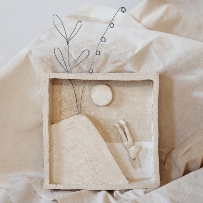 "Mergulho" Jarra/painel cerâmico