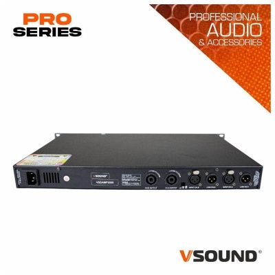 Amplificador Áudio 19" 2000W/4000W  2 Canais Pro Series VSOUND PRO