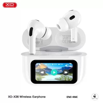 Auriculares sem fios com display ANC Branco XO-X36