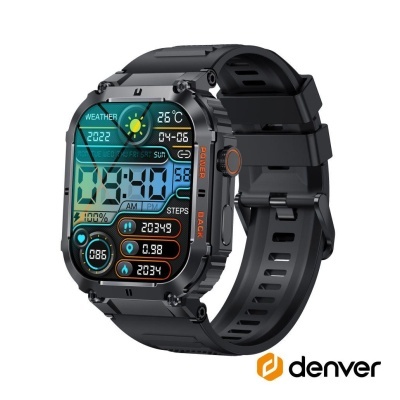 SmartWatch P/ Android iOS Preto DENVER SWC-191B