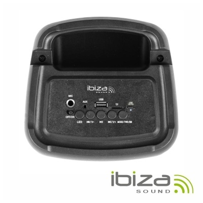 Coluna Amplificada 2x4" 200W USB/BT/SD RGB TWS IBIZA