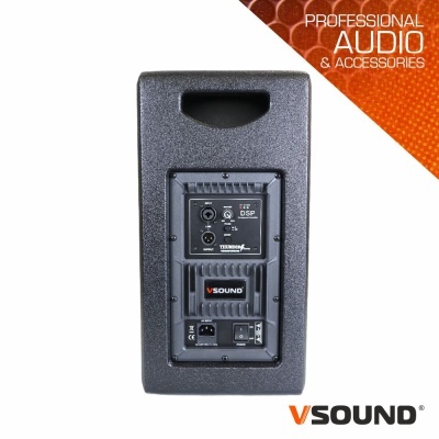 Subwoofer Amplificado Profissional 2x8" DSP 600W VSOUND THUNDER Pro