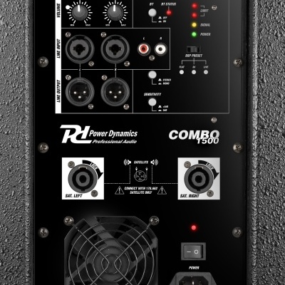 Sistema Som Activo 1900W (Subwoofer 15" + 2 Colunas 8") COMBO 1500 - Power Dynamics