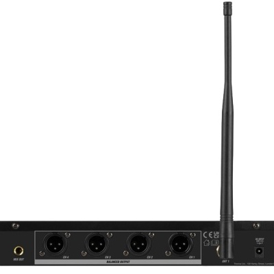 Central 4x Microfones Cabeça/Lapela UHF 100 Canais s/ Fios (PD524C) - Power Dynamics