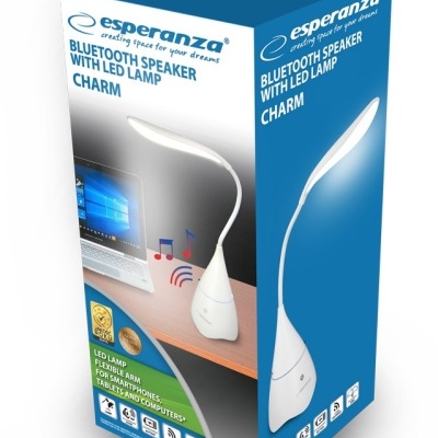 Candeeiro de Mesa – Coluna Bluetooth / LED / Bateria – ESPERANZA