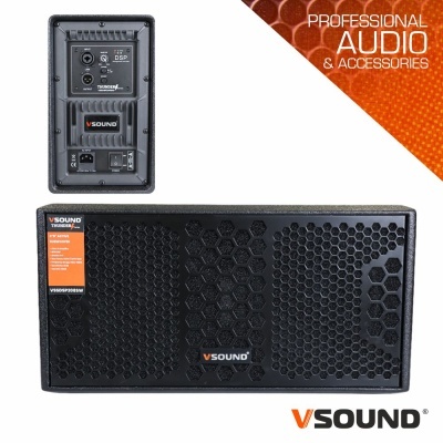 Subwoofer Amplificado Profissional 2x8" DSP 600W VSOUND THUNDER Pro