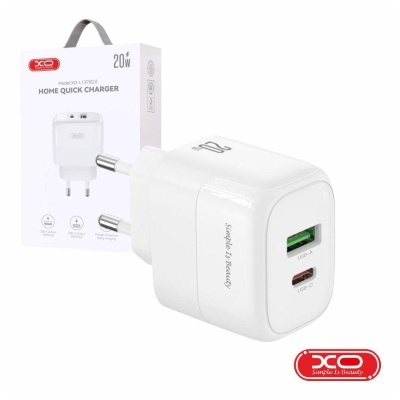 Alimentador USB-A 18W 2.4A / USB-C PD 20W GaN XO