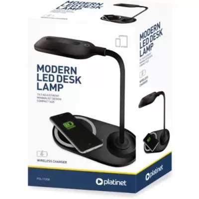 PLATINET CANDDEIRO DE MESA MODERNO PDL1930 PRETO - Com carregador de indução