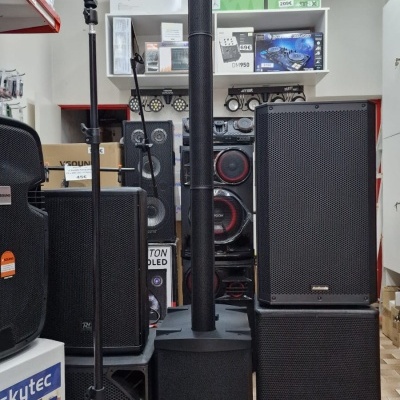 SISTEMA AMPLIFICADO COMPLETO SUB-WOOFER + TOP'S AUDIOMIX 1200w