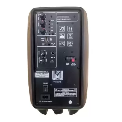 Coluna Amplificada VSOUND VSSE8PM 8" USB/BT/SD/BAT MIC s/Fios