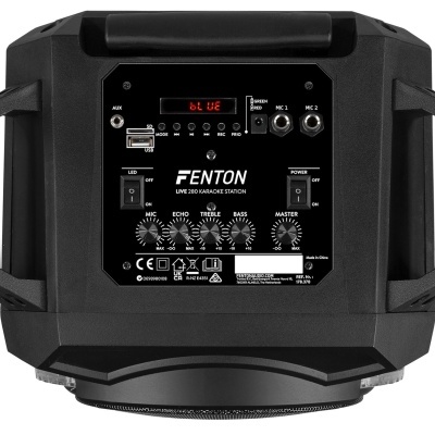 Coluna Amplificada Karaoke 2x 8" 900W USB/SD/BLUETOOTH c/ Efeitos LED RGB - FENTON