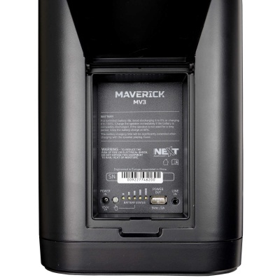 Coluna amplificada MV3 com Bluetooth, bateria para 20h, 130W potência.