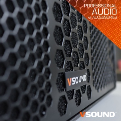 Subwoofer Amplificado Profissional 2x8" DSP 600W VSOUND THUNDER Pro