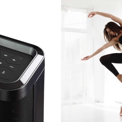 Coluna amplificada MV3 com Bluetooth, bateria para 20h, 130W potência.