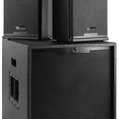 Sistema Som Ativo 1500W (Subwoofer 12" + 2 Colunas 6,5") COMBO 1200 - Power Dynamics