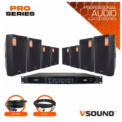 Sistema de Som Amplificado Pro Series 5200W VSOUND PRO