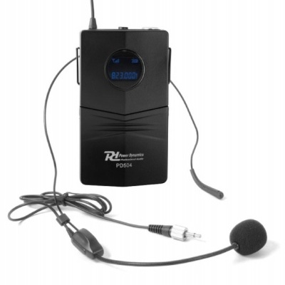 Central 4x Microfones Cabeça/Lapela UHF 50 Canais s/ Fios  - Power Dynamics