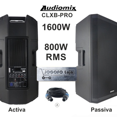 SISTEMA de 2 COLUNAS PROFISSIONAIS AUDIOMIX CLXB-2024