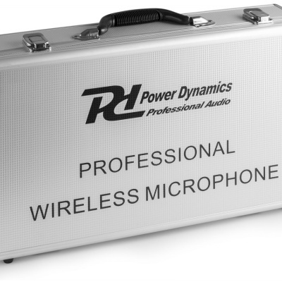 Central 4x Microfones Cabeça/Lapela UHF 50 Canais s/ Fios  - Power Dynamics