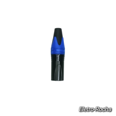 Fichas XLR  Macho 3 pinos azul