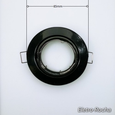 Aro Downlight Incinável Preto para lâmpadas GU10
