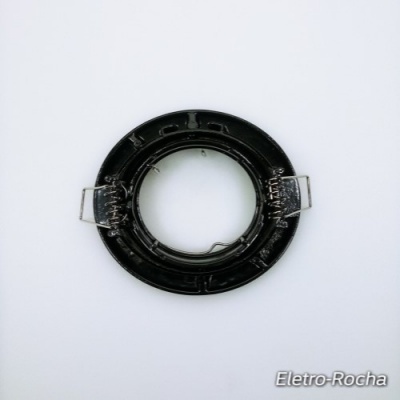 Aro Downlight Incinável Preto para lâmpadas GU10