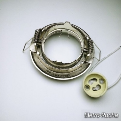 Aro Ajustável em Aço Escovado para Lâmpadas GU10