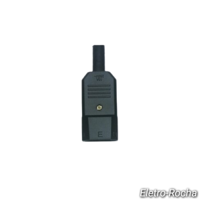 Ficha de Alimentação Macho tripolar 10A 250V