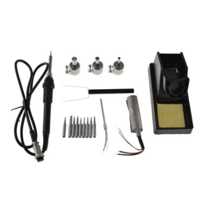 Estação Soldadura Ar Quente 800W com Ferro Soldar e Acessórios