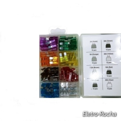 Kit de 96 fusíveis standard (19mm) de automóvel