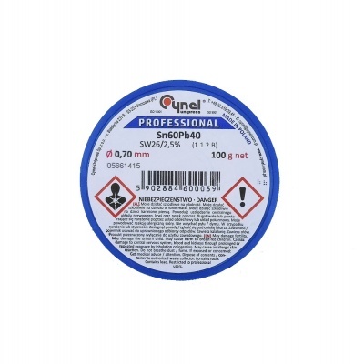 Rolo de Solda com100g 60x40  0,7mm - Cynel