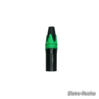 Fichas XLR Macho 3 pinos verde