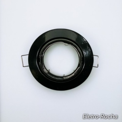 Aro Downlight Incinável Preto para lâmpadas GU10