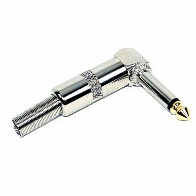 Ficha Jack 6.3mm Macho Mono 90º-Master Audio