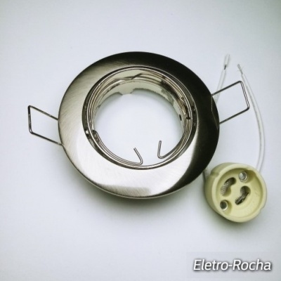 Aro Ajustável em Aço Escovado para Lâmpadas GU10