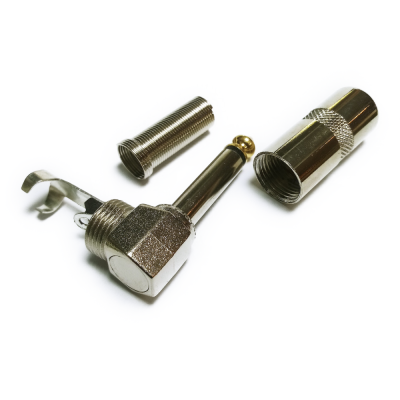 Ficha Jack 6.3mm Macho Mono 90º-Master Audio