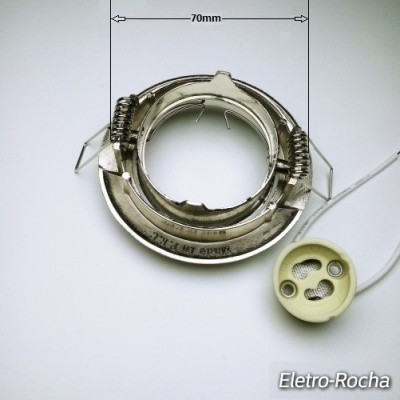 Aro Ajustável em Aço Escovado para Lâmpadas GU10