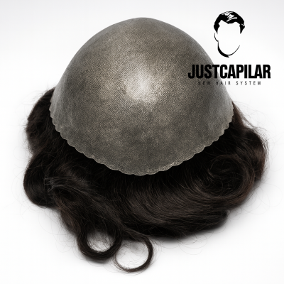 Prótese capilar em M-pele 0.12mm, frente canelada e resistência superior