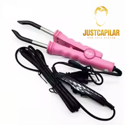 Pinça profissional pink de ponta plana para extensões