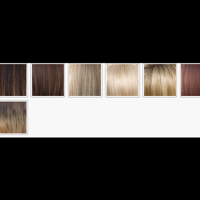 Amostras de 10 cores diferentes de cabelo natural em quadrados
