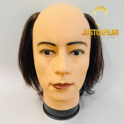 Cabeça de manequim para treinamento de postiçaria capilar